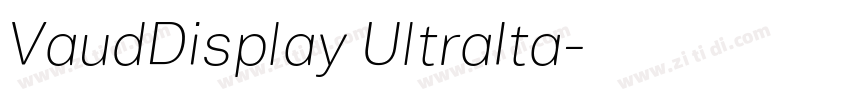 VaudDisplay UltraIta字体转换 VaudDisplay UltraIta字体转换